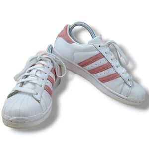 Adidas Shoes Size 7.5 Womens Adidas Superstar Shoes White Glow Pink Shoes EF9249